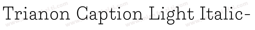 Trianon Caption Light Italic字体转换